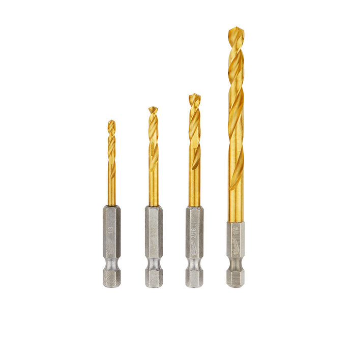 Milwaukee 4-Piece SHOCKWAVE™ Red Helix Drill Bits