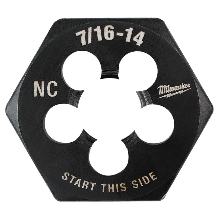 Milwaukee 7/16"-14 NC 1-Inch Hex Threading Die