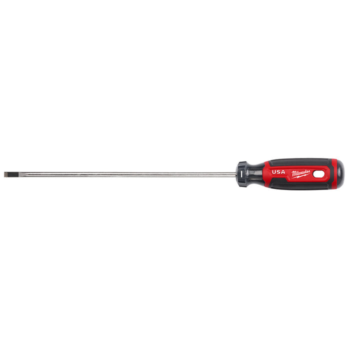 Milwaukee 3/16" Cabinet 8" Cushion Grip Screwdriver (USA)