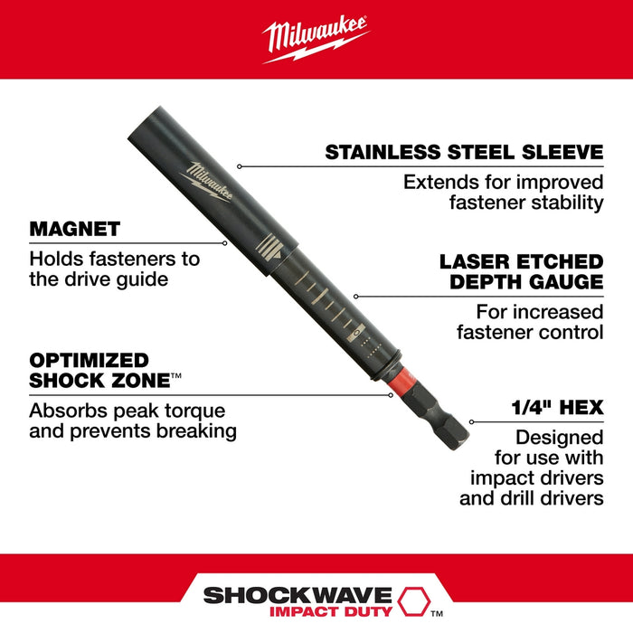 Milwaukee SHOCKWAVE™ 7-Piece Impact Magnetic Drive Guide Set