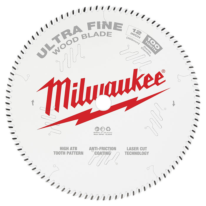 Milwaukee 12 in. 100T Ultra Fine Finish Circular Saw Blade