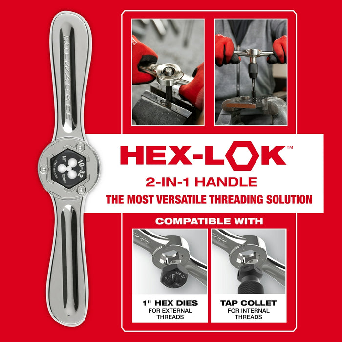 Milwaukee 38PC Metric Tap & Die PACKOUT™ Set w/ Hex-LOK™ 2-in-1 Handle