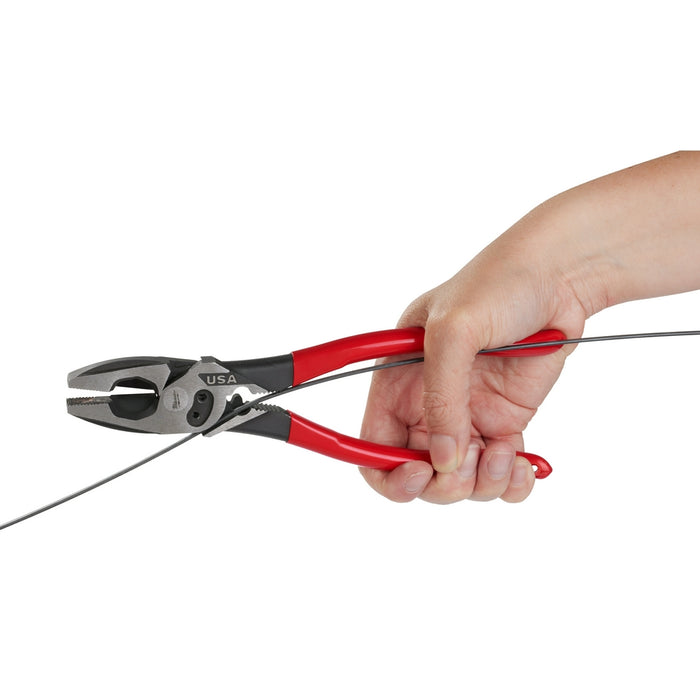 Milwaukee 9" Lineman's Dipped Grip Pliers w/ Crimper & Bolt Cutter (USA)