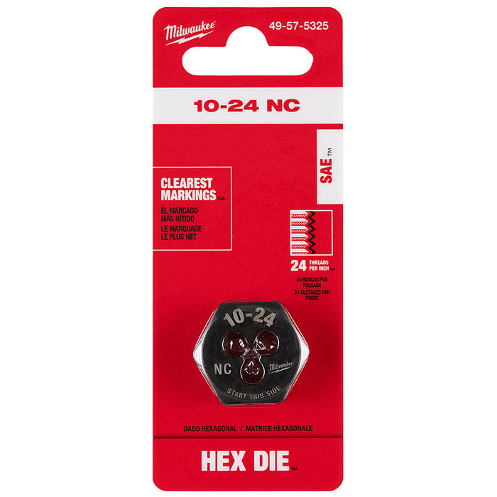 Milwaukee 10-24 NC 1-Inch Hex Threading Die