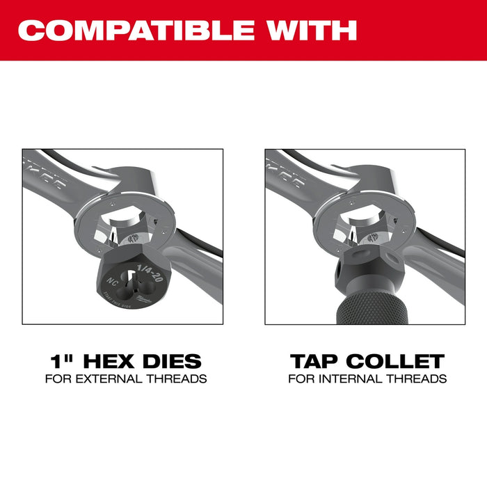 Milwaukee Hex-LOK™ 2-in-1 Tap and Die Threading Handle & Tap Collet