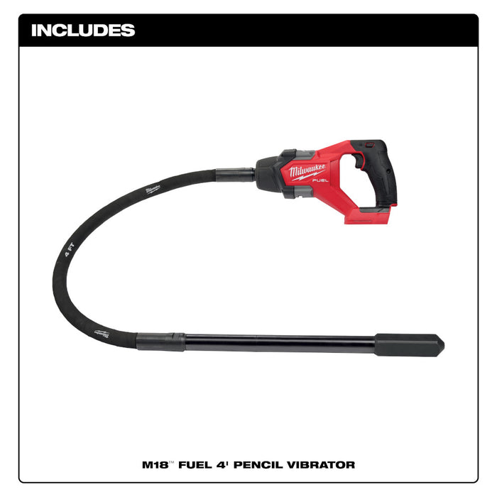 M18 FUEL™ 4' Concrete Pencil Vibrator