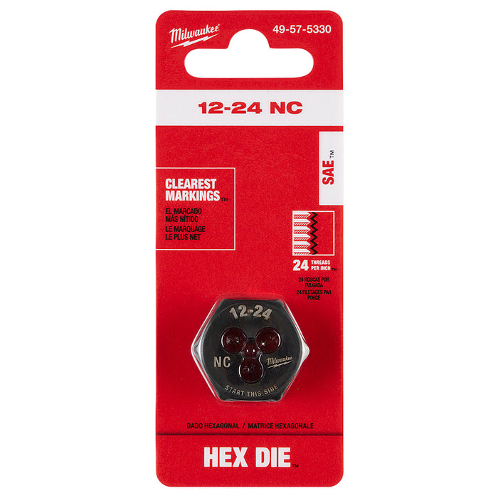 Milwaukee 12-24 NC 1-Inch Hex Threading Die