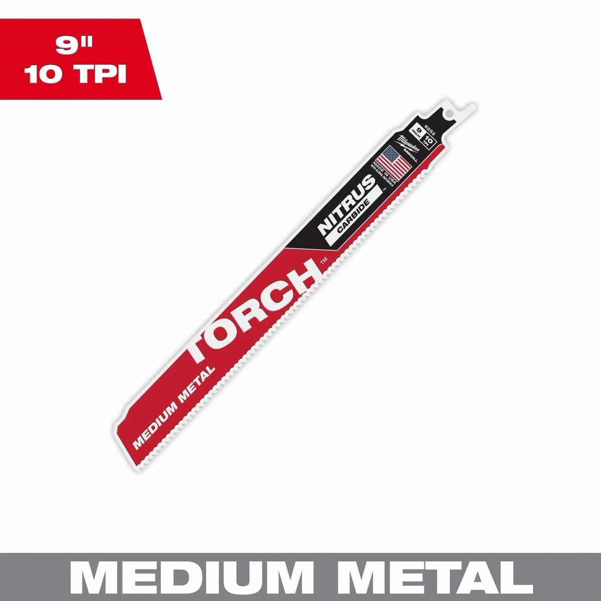 Milwaukee Tool Power Tools Accessories 9" 10 TPI TORCH™ with NITRUS™ Carbide Teeth SAWZALL® Blade for Conduit and Strut (1 PK)