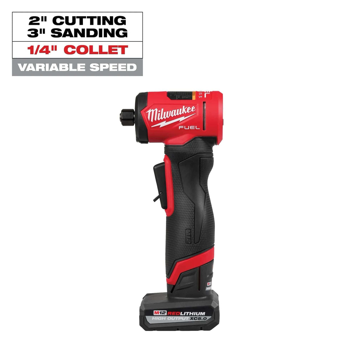 Milwaukee Tool M12 FUEL™ 1/4" Right Angle Die Grinder Kit