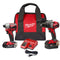 Milwaukee Tool Tools M18™ Brushless Hammer Drill/Impact Combo Kit 2.0,4.0 with HACKZALL®