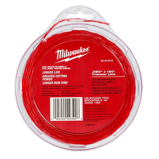 Milwaukee Tool Milwaukee .080 in. x 150 Ft. Trimmer Line