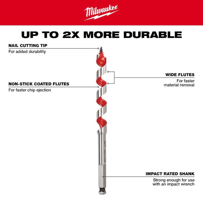 Milwaukee Tool Milwaukee 1-1/4 in. x 18 in. Ship Auger Bit