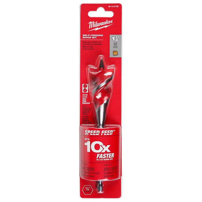 Milwaukee Tool Power Tools Accessories Milwaukee 1-1/4 in. x 6 in. SPEED FEED™ Wood Bit