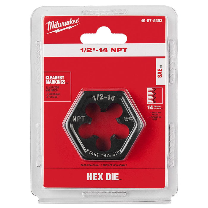 Milwaukee Tool Accessories Milwaukee 1/2"-14 NPT 2-1/6" Hex Threading Die