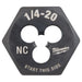 Milwaukee Tool Accessories Milwaukee 1/4"-20 NC 1-Inch Hex Threading Die