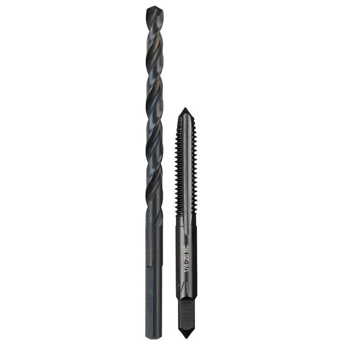 Milwaukee Tool Power Tools Accessories Milwaukee 1/4"-20 NC Straight Flute Plug Tap & #7 Drill Bit