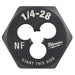 Milwaukee Tool Accessories Milwaukee 1/4"-28 NF 1-Inch Hex Threading Die