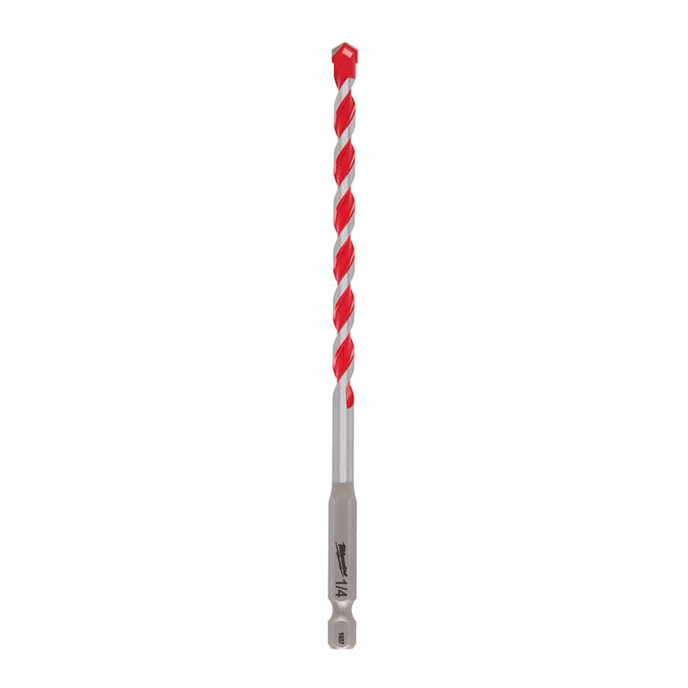 Milwaukee Tool Power Tools Accessories Milwaukee 1/4 in. x 4 in. x 6 in. SHOCKWAVE™ Carbide Hammer Drill Bit
