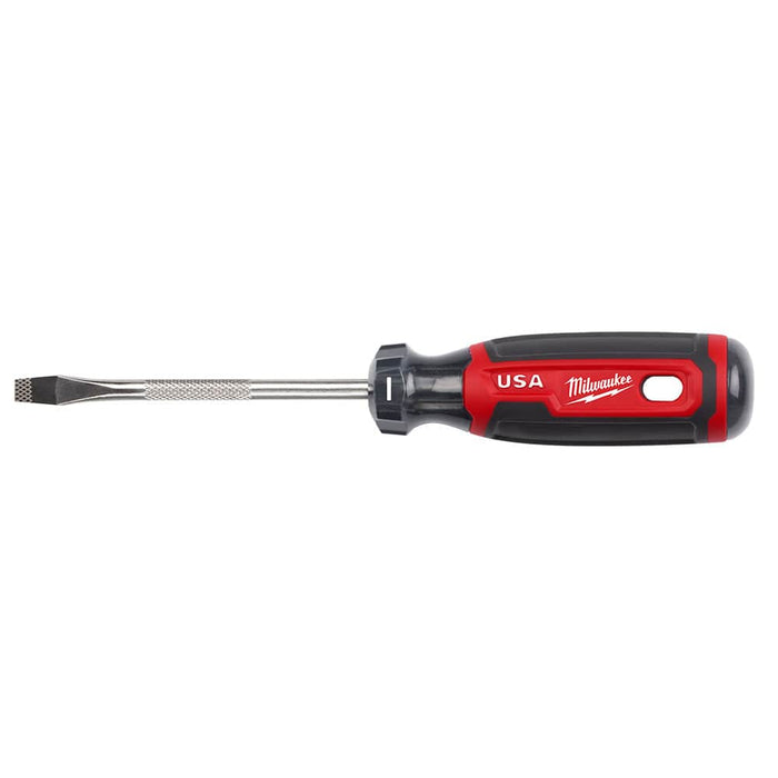 Milwaukee Tool Milwaukee 1/4" Slotted 4" Cushion Grip Screwdriver (USA)