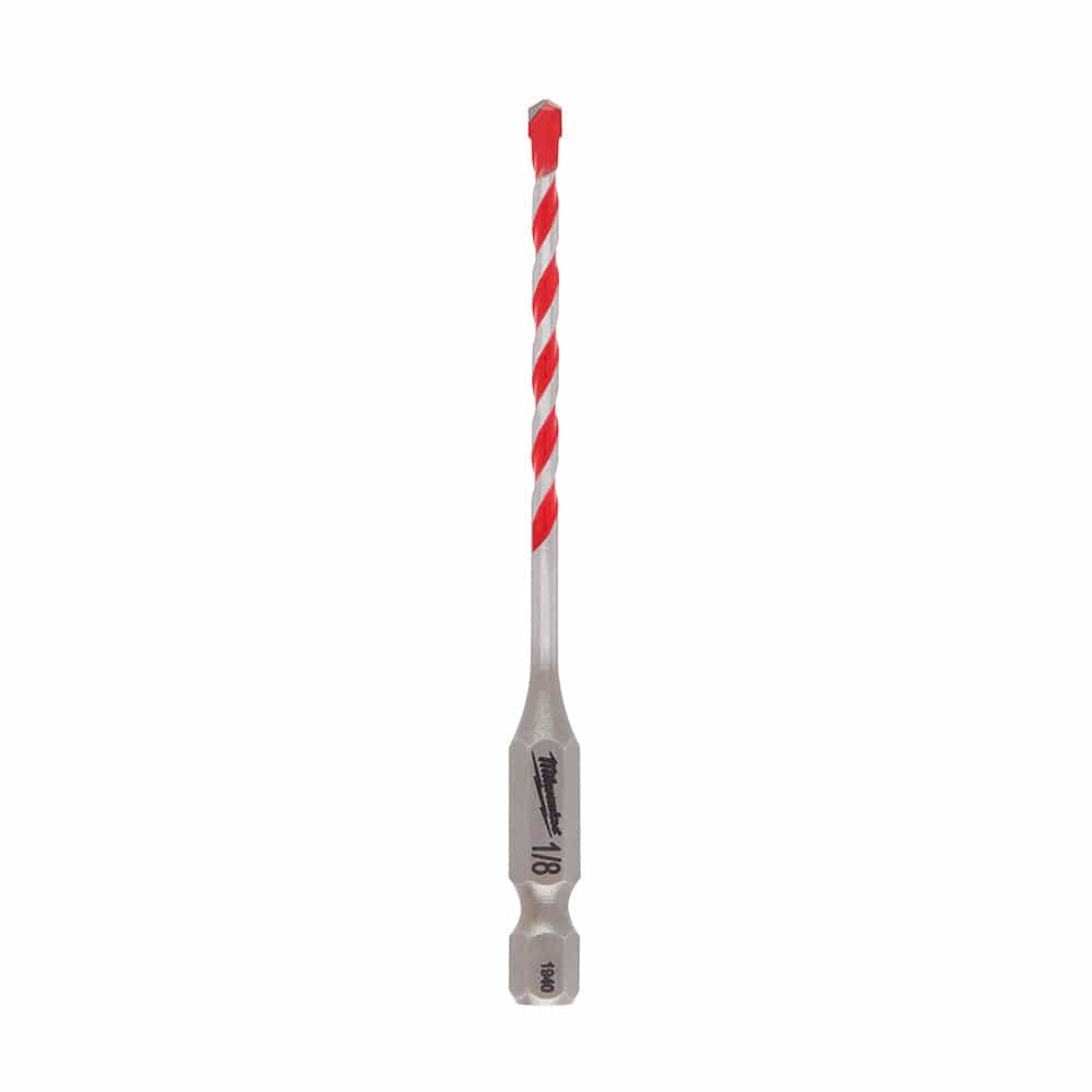 Milwaukee Tool Power Tools Accessories Milwaukee 1/8 in. x 2 in. x 3-1/2 in. SHOCKWAVE™ Carbide Hammer Drill Bit