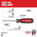 Milwaukee Tool Milwaukee #1 Square 3" Cushion Grip Screwdriver (USA)