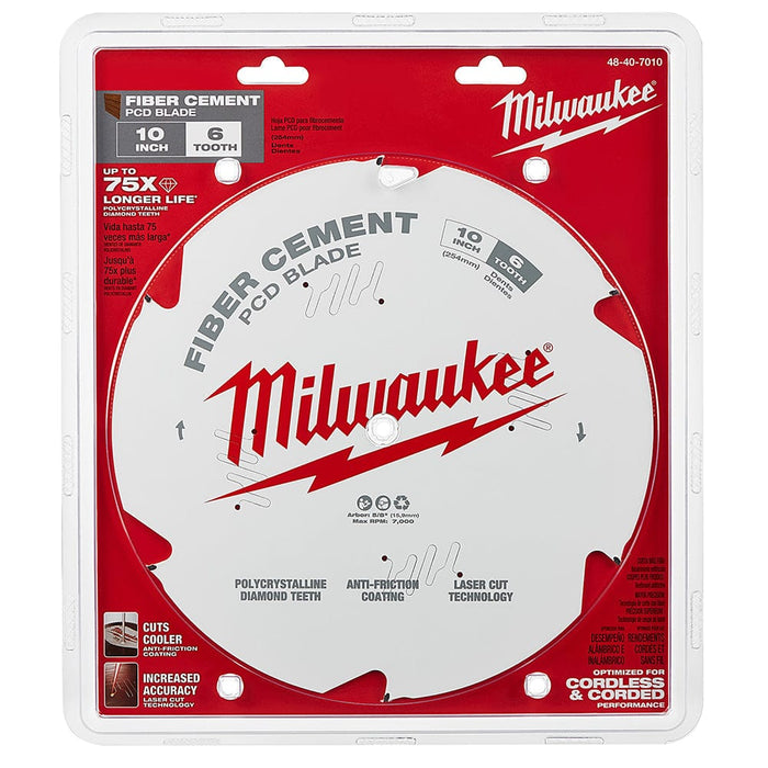 Milwaukee Tool Power Tools Accessories Milwaukee 10 in. PCD/Fiber Cement Circular Saw Blade