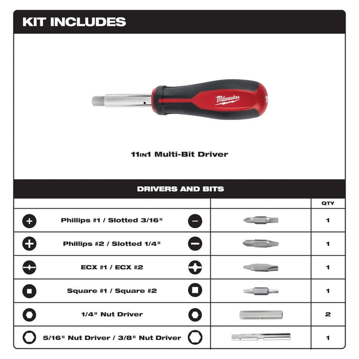 Milwaukee Tool Milwaukee 11-in-1 Screwdriver ECX