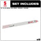 Milwaukee Tool Power Tools Accessories Milwaukee 12 in. 18 TPI THE TORCH™ SAWZALL® Blade 5PK