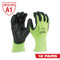 Milwaukee Tool Milwaukee 12 Pair High Visibility Cut Level 1 Polyurethane Dipped Gloves - M