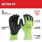Milwaukee Tool Milwaukee 12 Pair High Visibility Cut Level 1 Polyurethane Dipped Gloves - XL