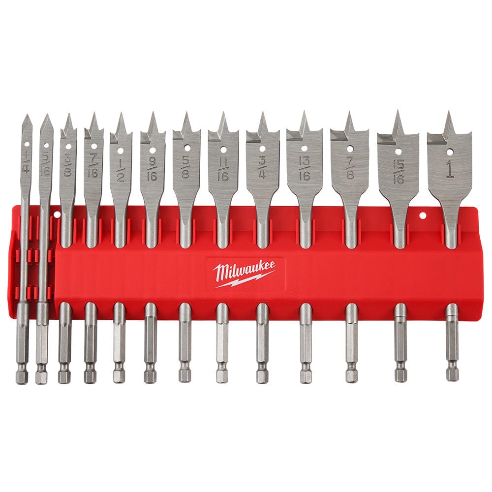 Milwaukee Tool Milwaukee 13 PC Flat Boring Bit Set