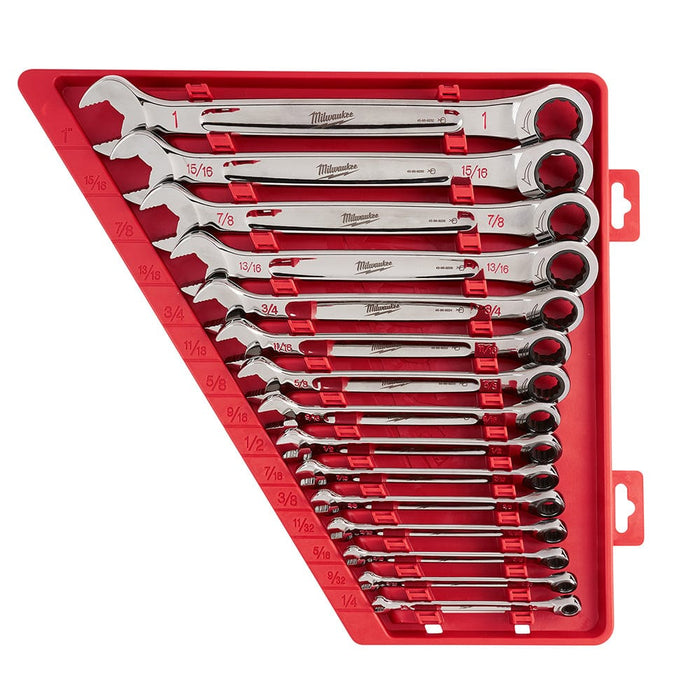 Milwaukee Tool Milwaukee 15pc Ratcheting Combination Wrench Set - SAE