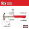 Milwaukee Tool Milwaukee 16oz Smooth Face Hybrid Claw Hammer