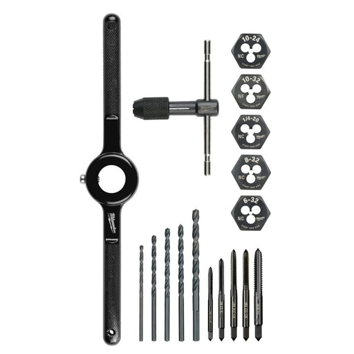 Milwaukee Tool Accessories Milwaukee 17PC SAE Tap and Die Set