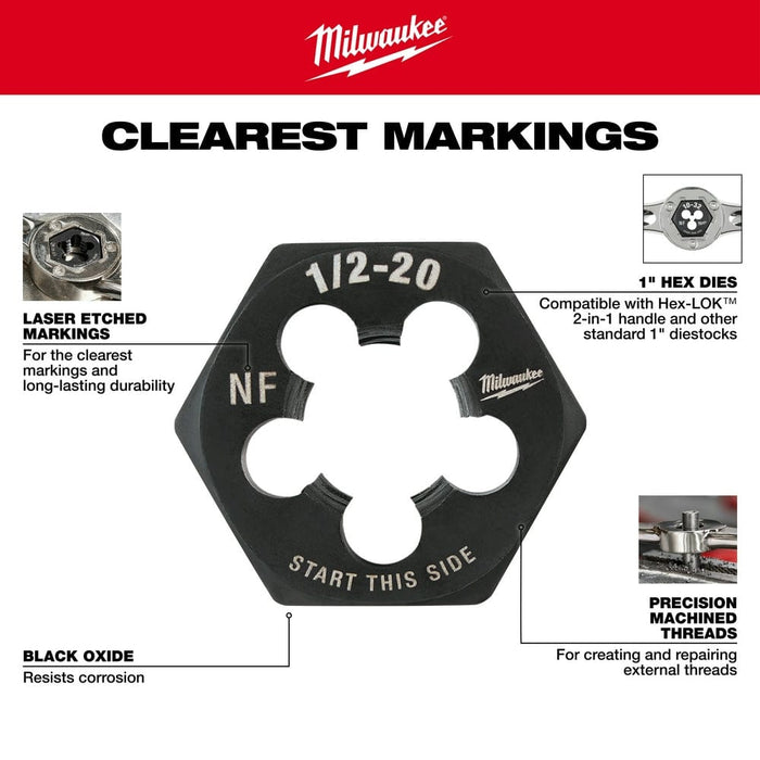 Milwaukee Tool Accessories Milwaukee 17PC SAE Tap and Die Set