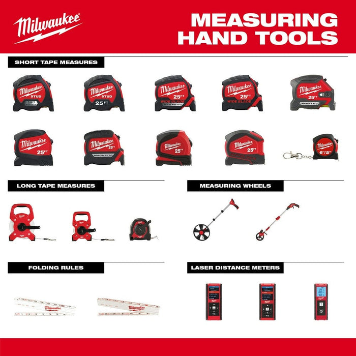 Milwaukee Tool Milwaukee 25ft Compact Wide Blade Magnetic Tape Measure w/ Rechargeable 100L Light