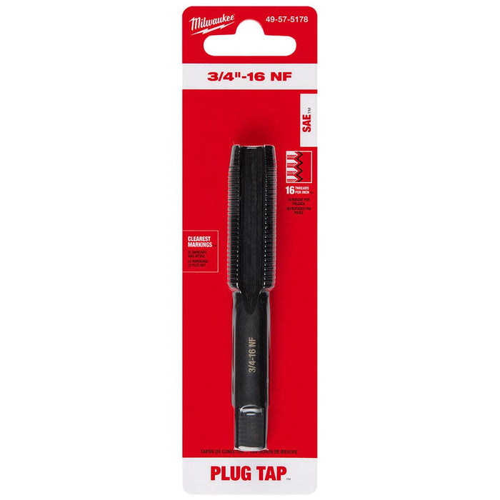 Milwaukee Tool Accessories Milwaukee 3/4"-16 NF Straight Flute Plug Tap