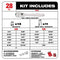 Milwaukee Tool Milwaukee 3/8" 28 Pc Ratchet & Socket Set with PACKOUT™ Organizer