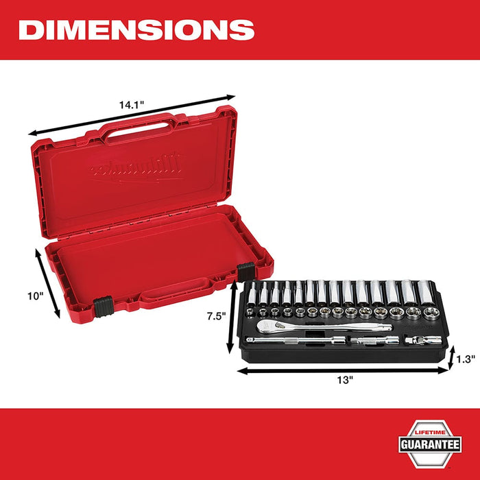 Milwaukee Tool Milwaukee 3/8 in. Drive 32 pc. Ratchet & Socket Set - Metric