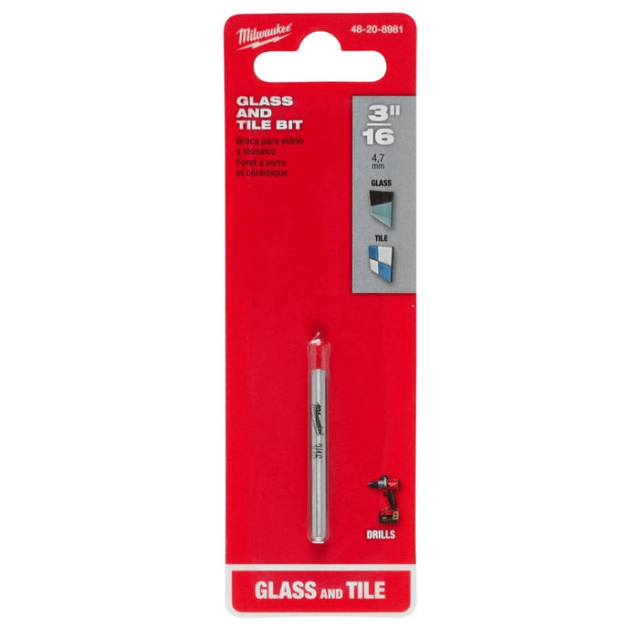 Milwaukee Tool Power Tools Accessories Milwaukee 3/8 in. Glass and Tile Bit