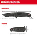 Milwaukee Tool Milwaukee 3 in. HARDLINE™ Serrated Tanto Blade Pocket Knife