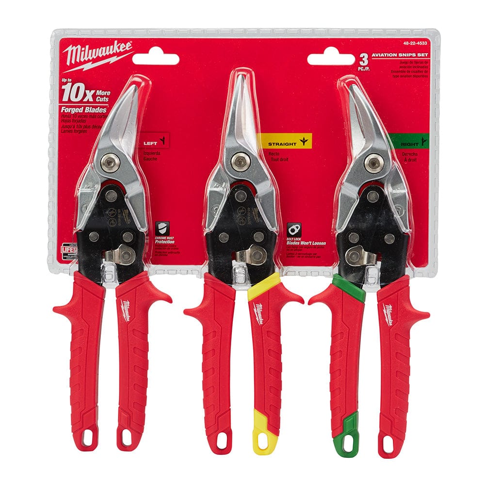 Milwaukee Tool Milwaukee 3-Piece Aviation Snip Set
