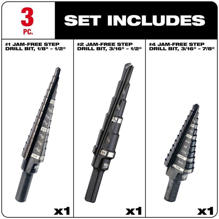 Milwaukee Tool Milwaukee 3-Piece Step Drill Bit Set