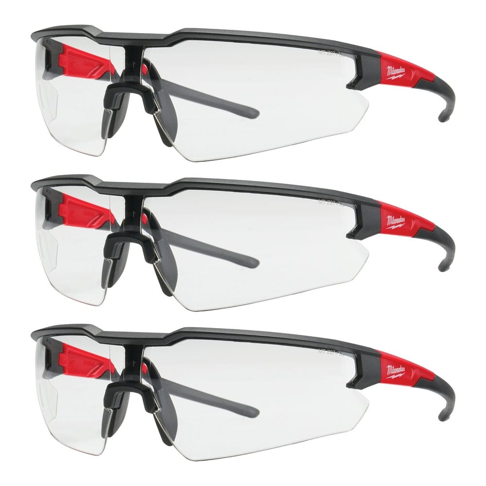 Milwaukee Tool Milwaukee 3PK Safety Glasses - Clear Anti-Scratch Lenses