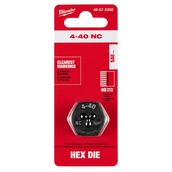 Milwaukee Tool Accessories Milwaukee 4-40 NC 1-Inch Hex Threading Die