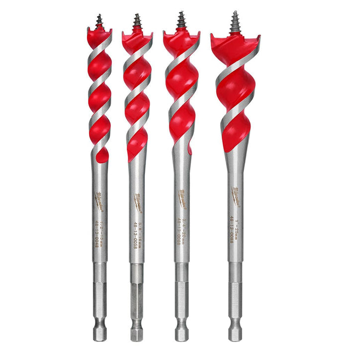 Milwaukee Tool Power Tools Accessories Milwaukee 4 Pc Speed Feed™ Wood Bit Set