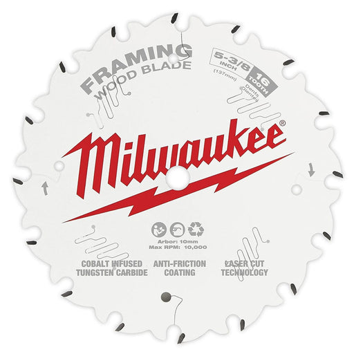 Milwaukee Tool Power Tools Accessories Milwaukee 5-3/8 in. 16T Framing Circular Saw Blade