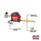Milwaukee Tool Milwaukee 6 ft / 2 m Keychain Tape Measure