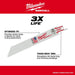 Milwaukee Tool Power Tools Accessories Milwaukee 6 in. 14 TPI Thin Kerf SAWZALL® Blades 5PK