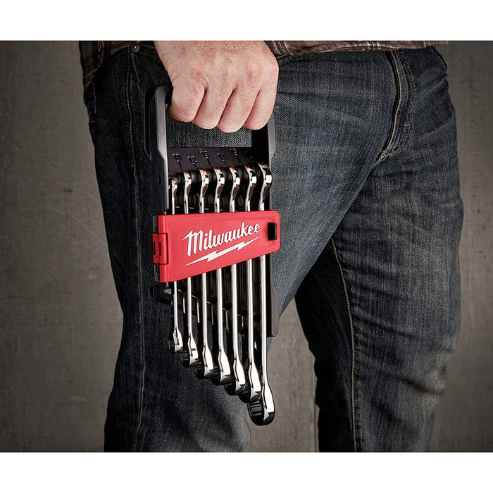 Milwaukee Tool Milwaukee 7pc Ratcheting Combination Wrench Set - Metric